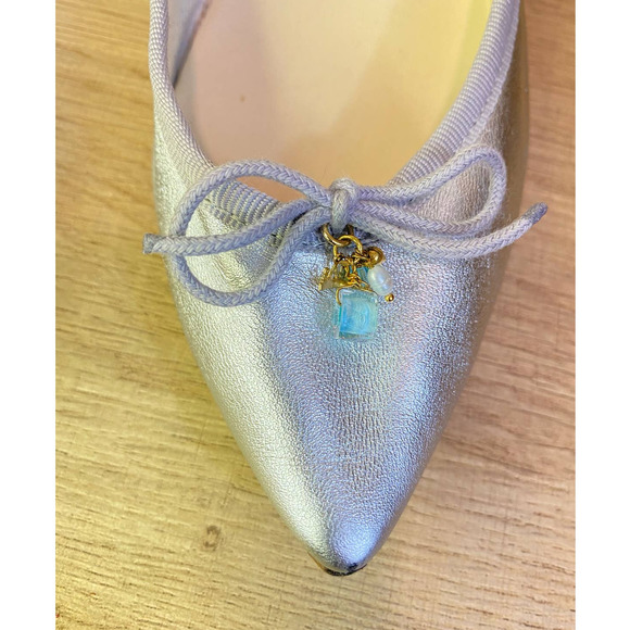 Repetto Paris Brigitte Metallic Silver Ballerina Style Pumps W/Charms RARE - Picture 14 of 14